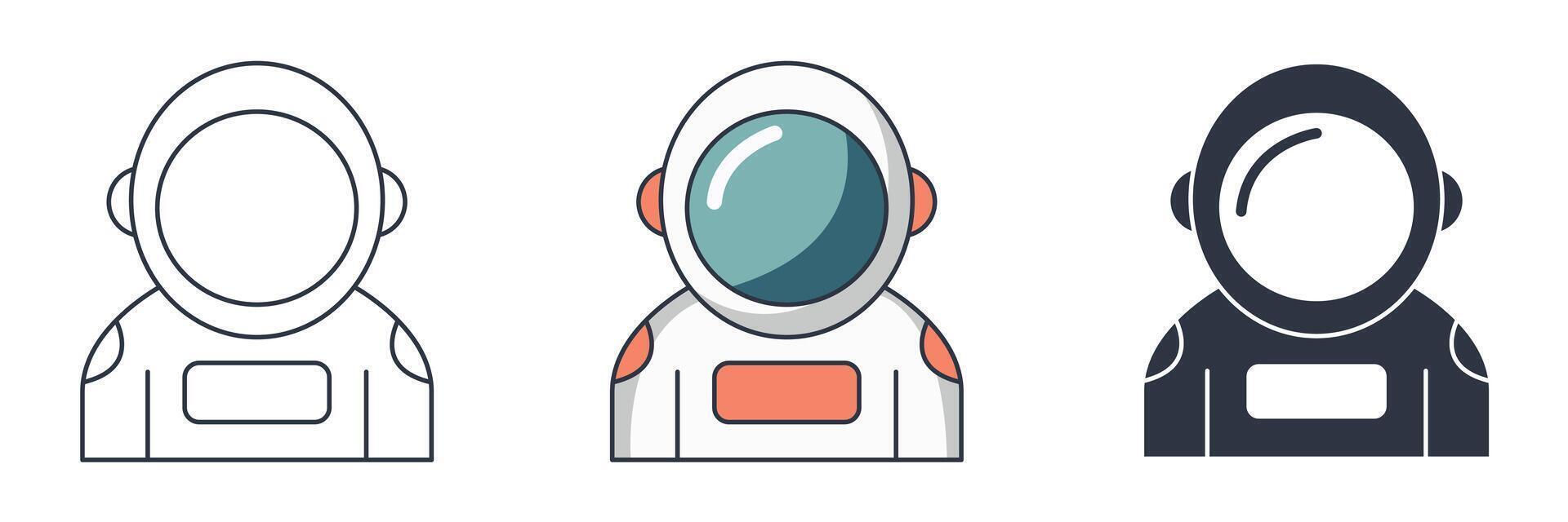 Astronaut icon symbol illustration isolated on white background vector