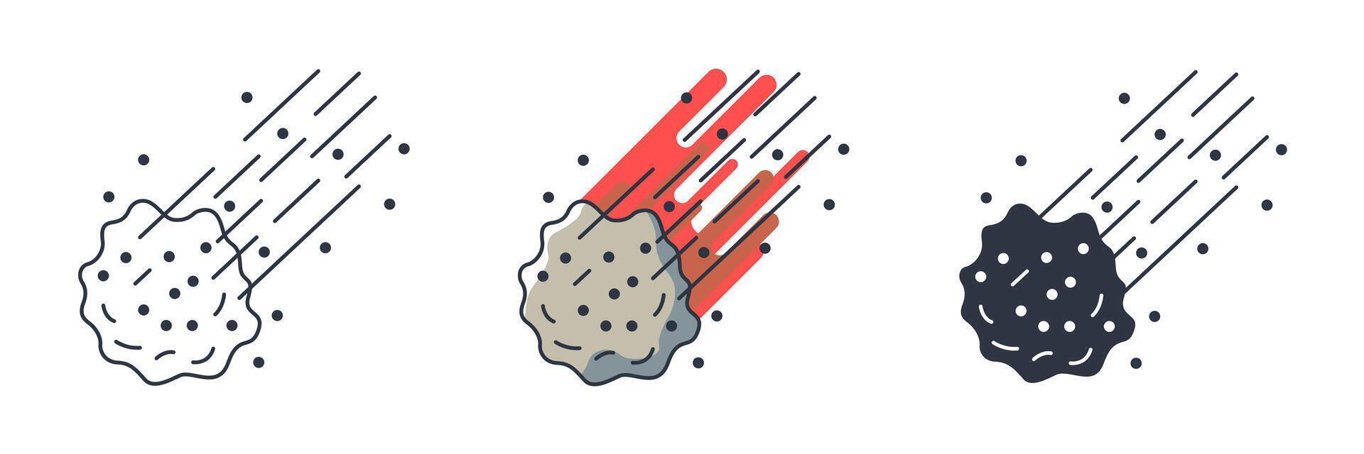 Comet icon symbol illustration isolated on white background vector