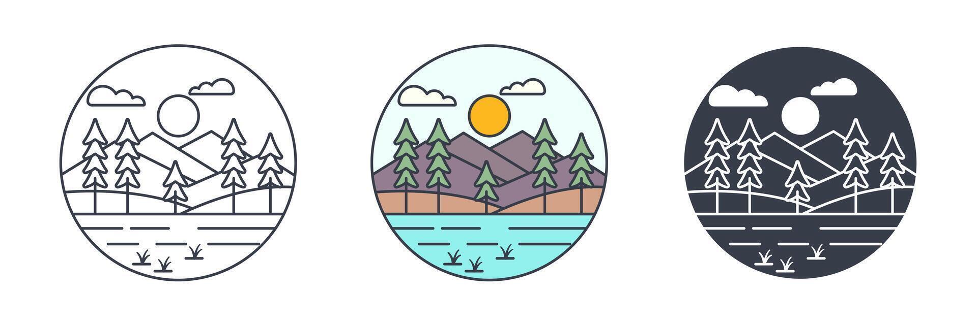 Swamp icon symbol illustration isolated on white background vector