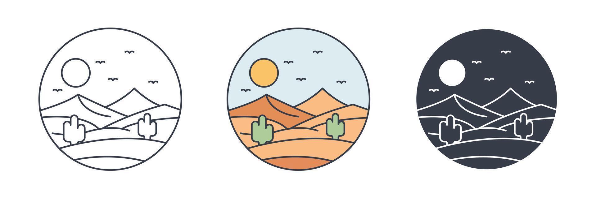 Desert icon symbol illustration isolated on white background vector