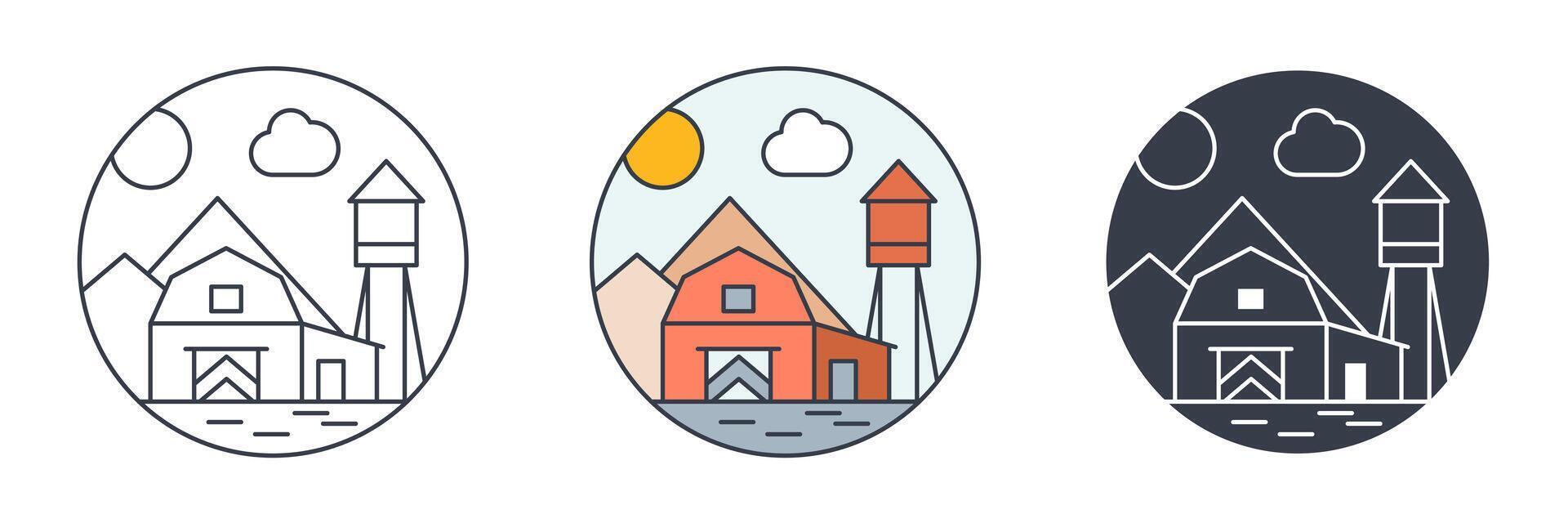 Prairie icon symbol illustration isolated on white background vector