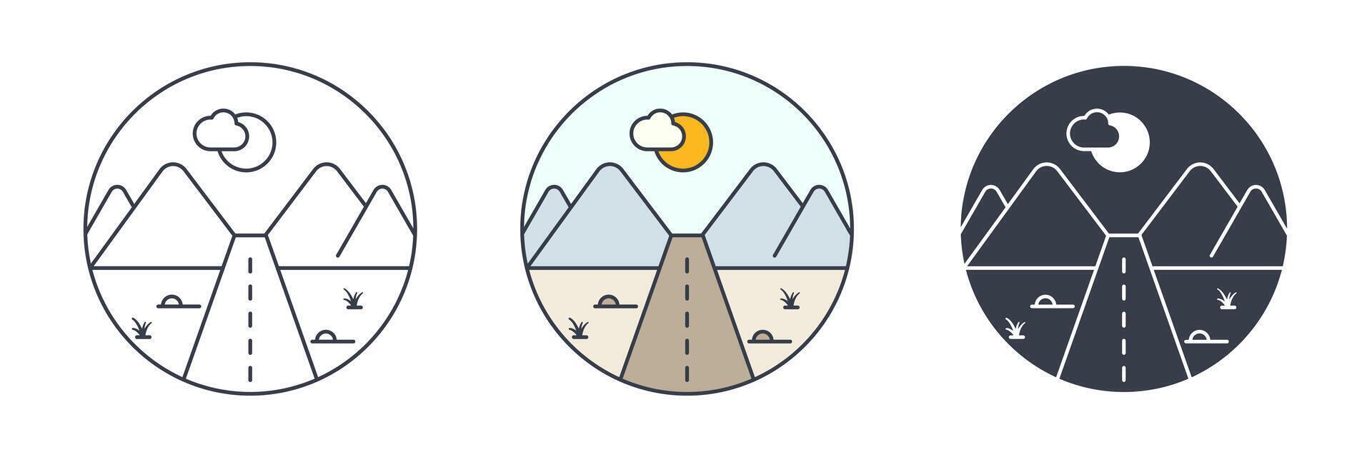 Pathway icon symbol illustration isolated on white background vector