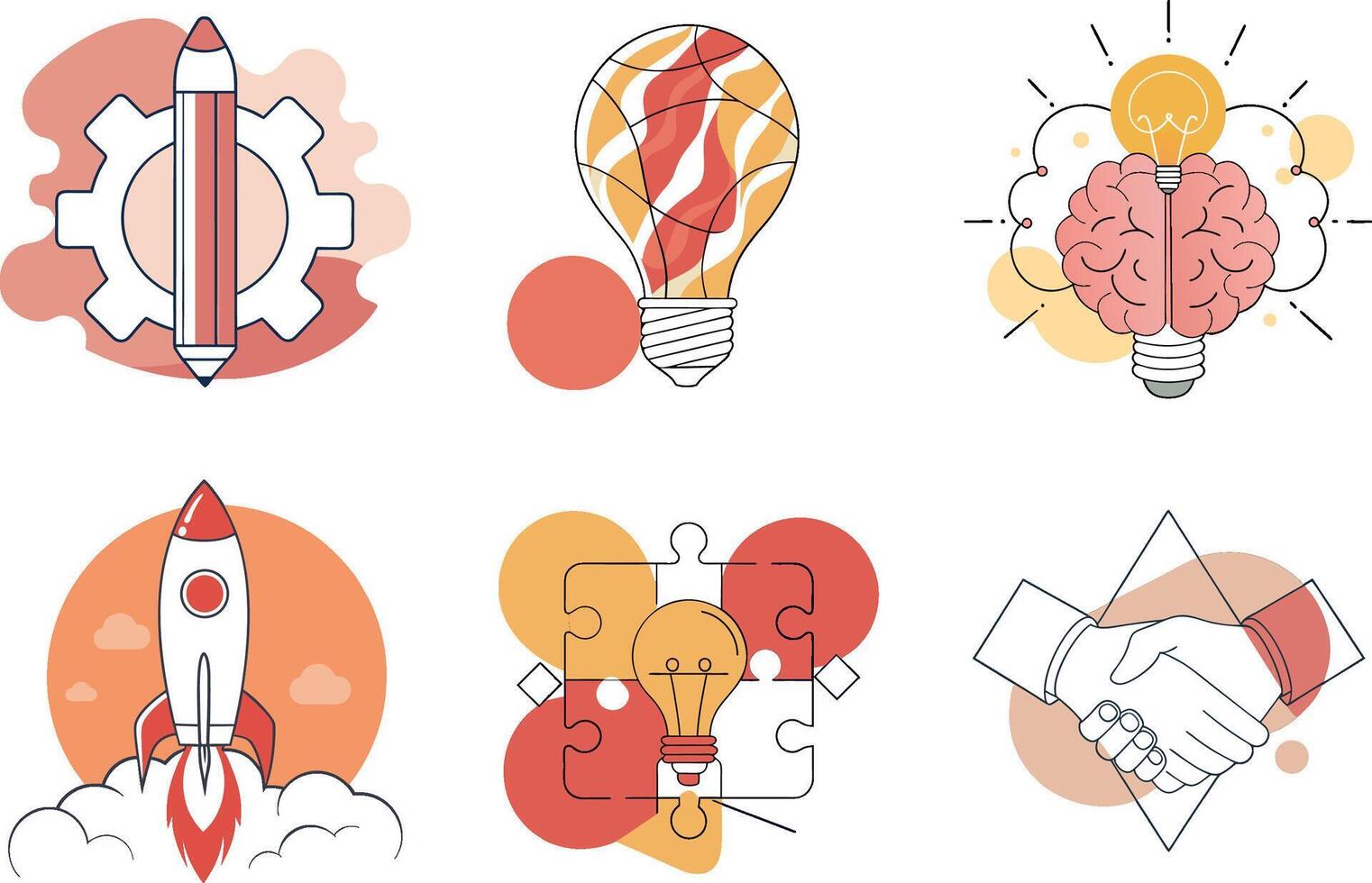 Creative business illustration showcasing innovation and collaboration vector