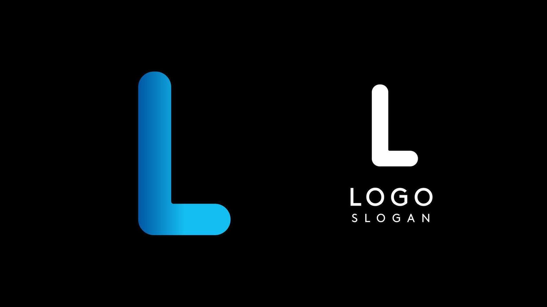 Minimalist geometric letter L, bold rounded icon style, futuristic cyber logotype for digital tech branding, EDM event, modern science and sci-fi technology identity. illustration vector