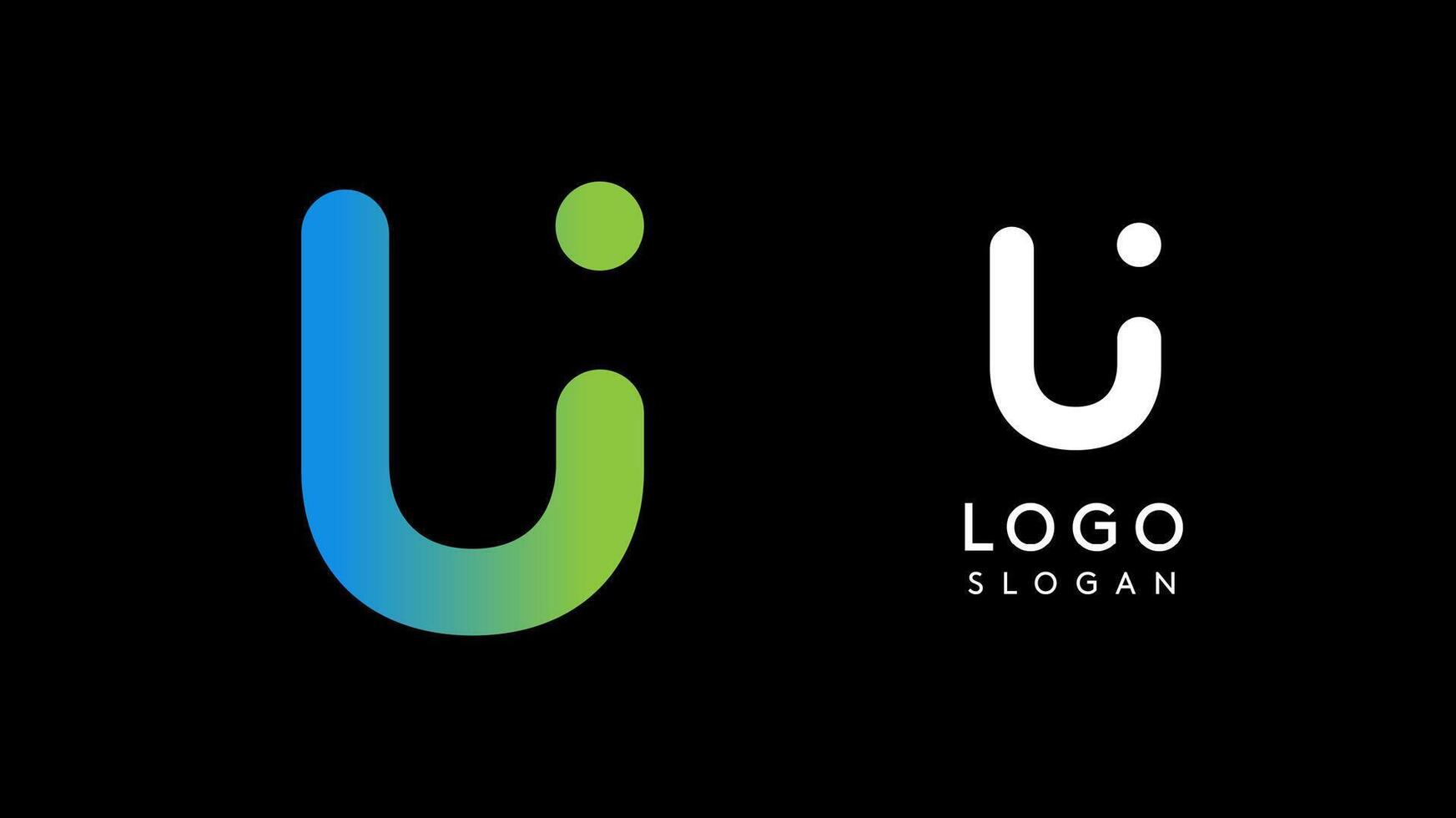 Minimalist geometric letter U, bold rounded icon style, futuristic cyber logotype for digital tech branding, EDM event, modern science and sci-fi technology identity. illustration vector