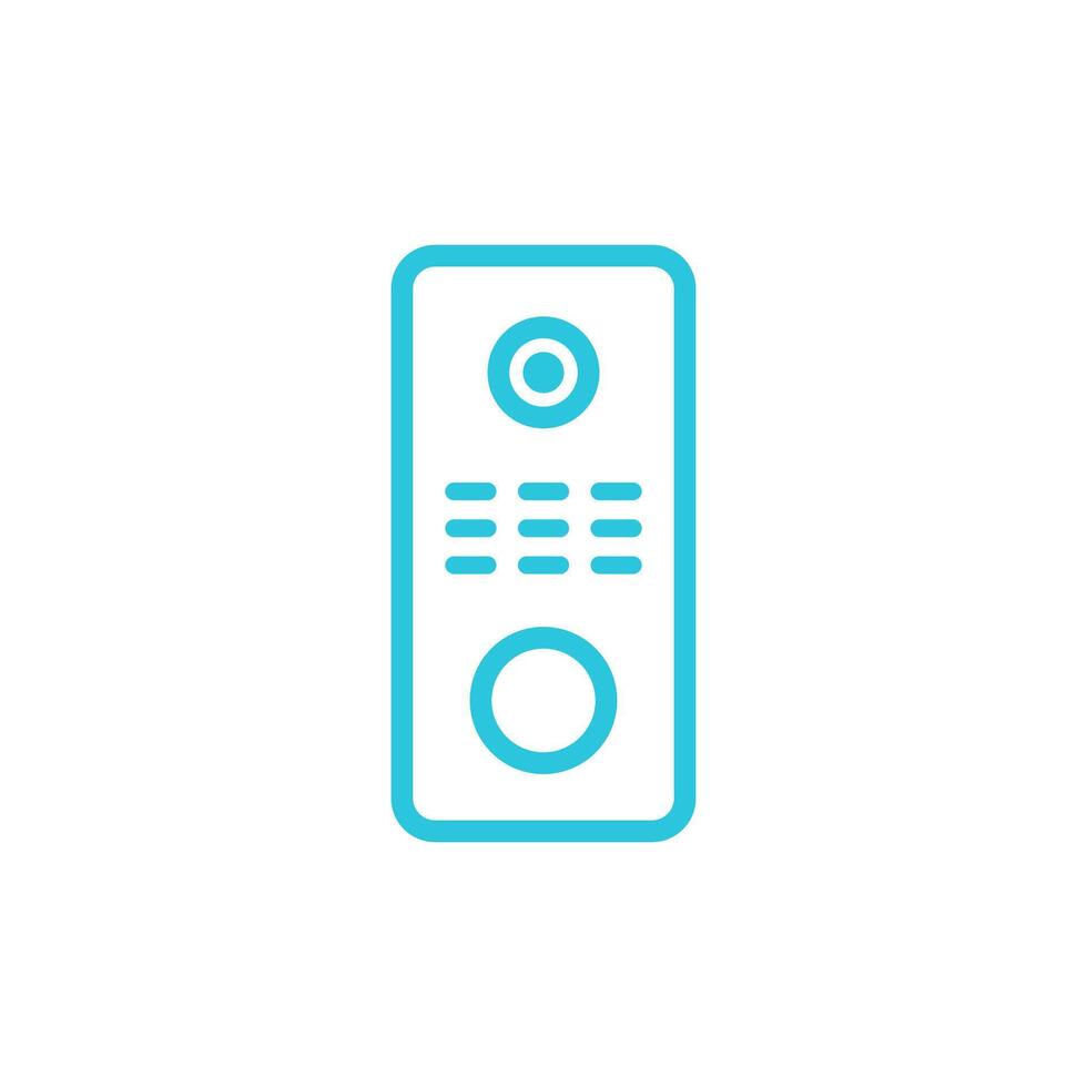 Ringbell, Smart doorbell icon. Isolated on white background. From blue icon set. vector