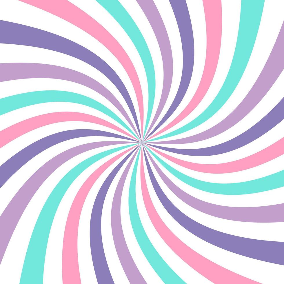 Colorful Starburst swirl background. Sun rays. Radial swirl abstract lines vector