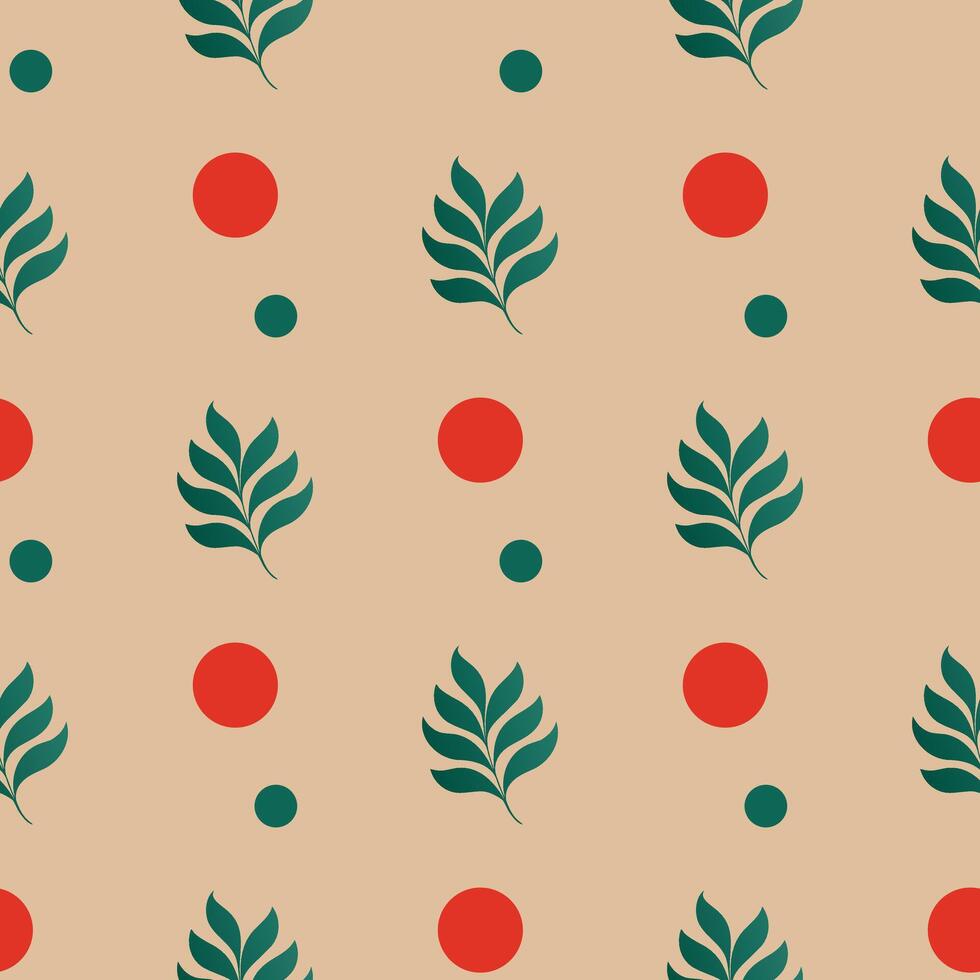 a pattern with flowers on an beige background vector