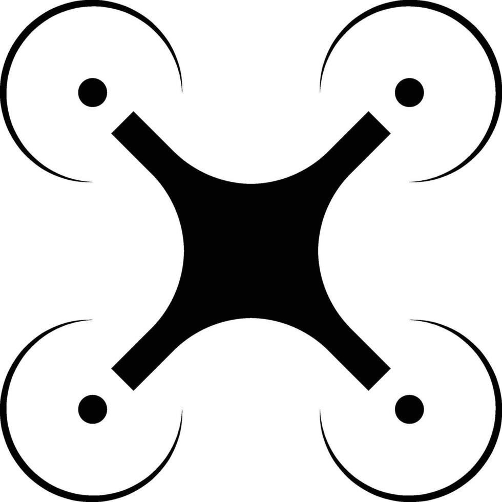 A black and white image of a drone vector