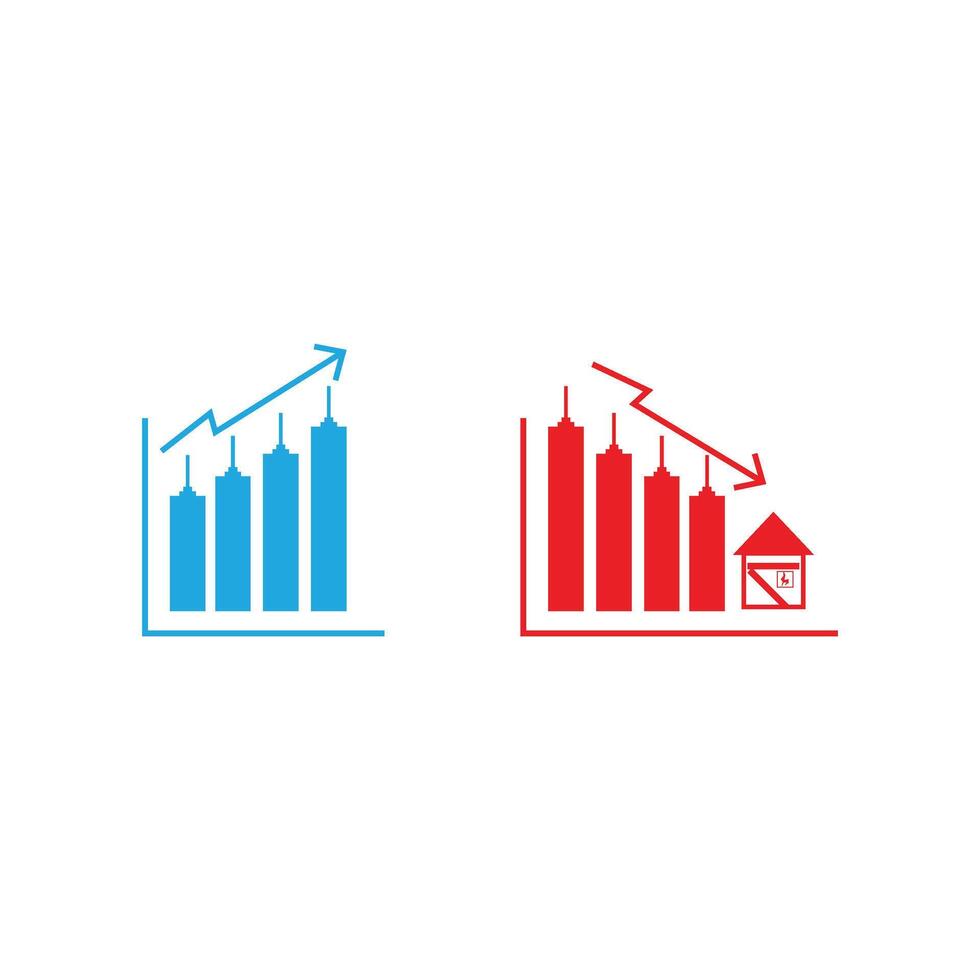 graph skyscraper building charts vector