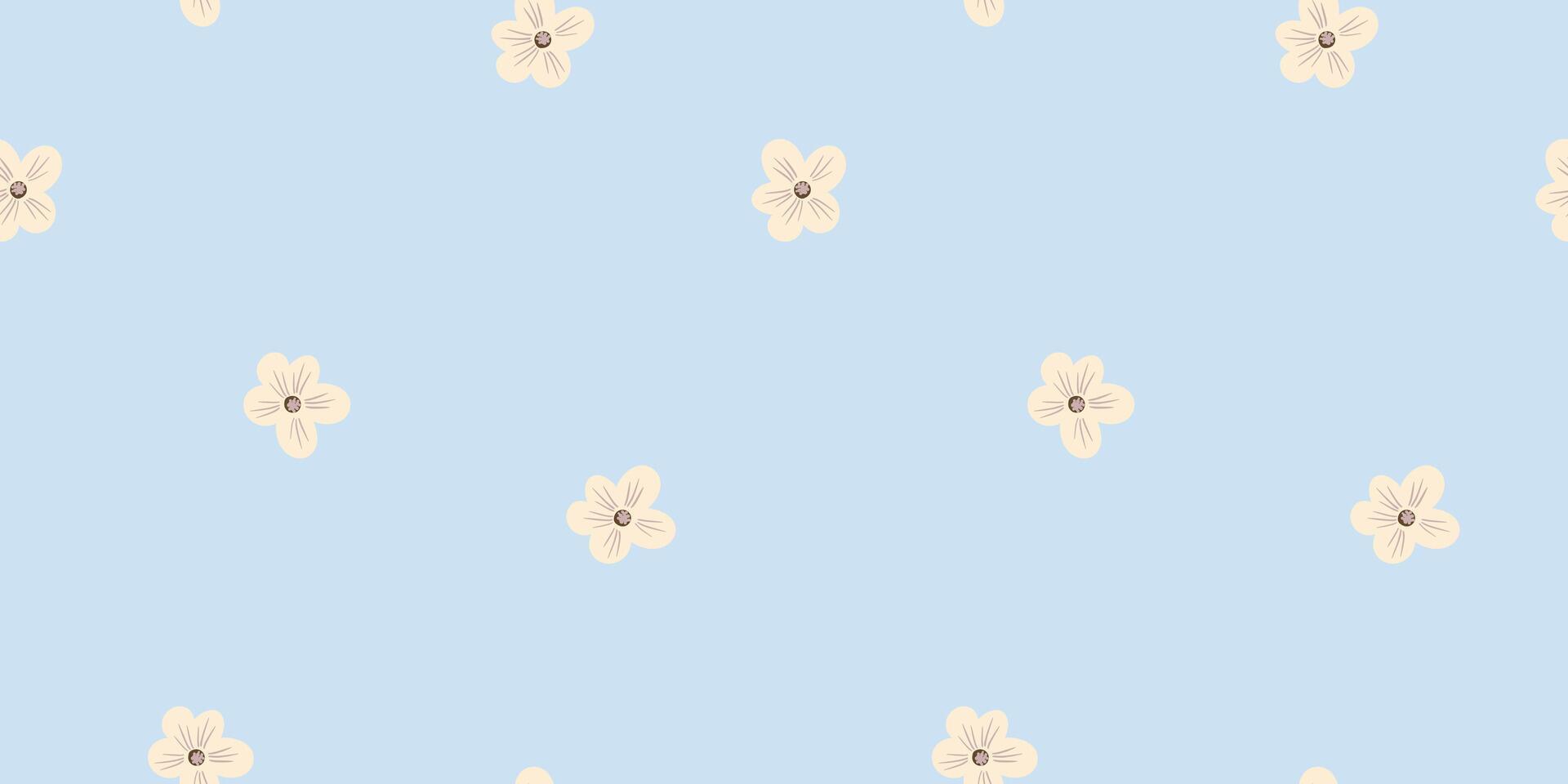 Vintage floral background with ivory flowers on grey brown background. Seamless pattern for design and fashion prints.Stock illustration. vector