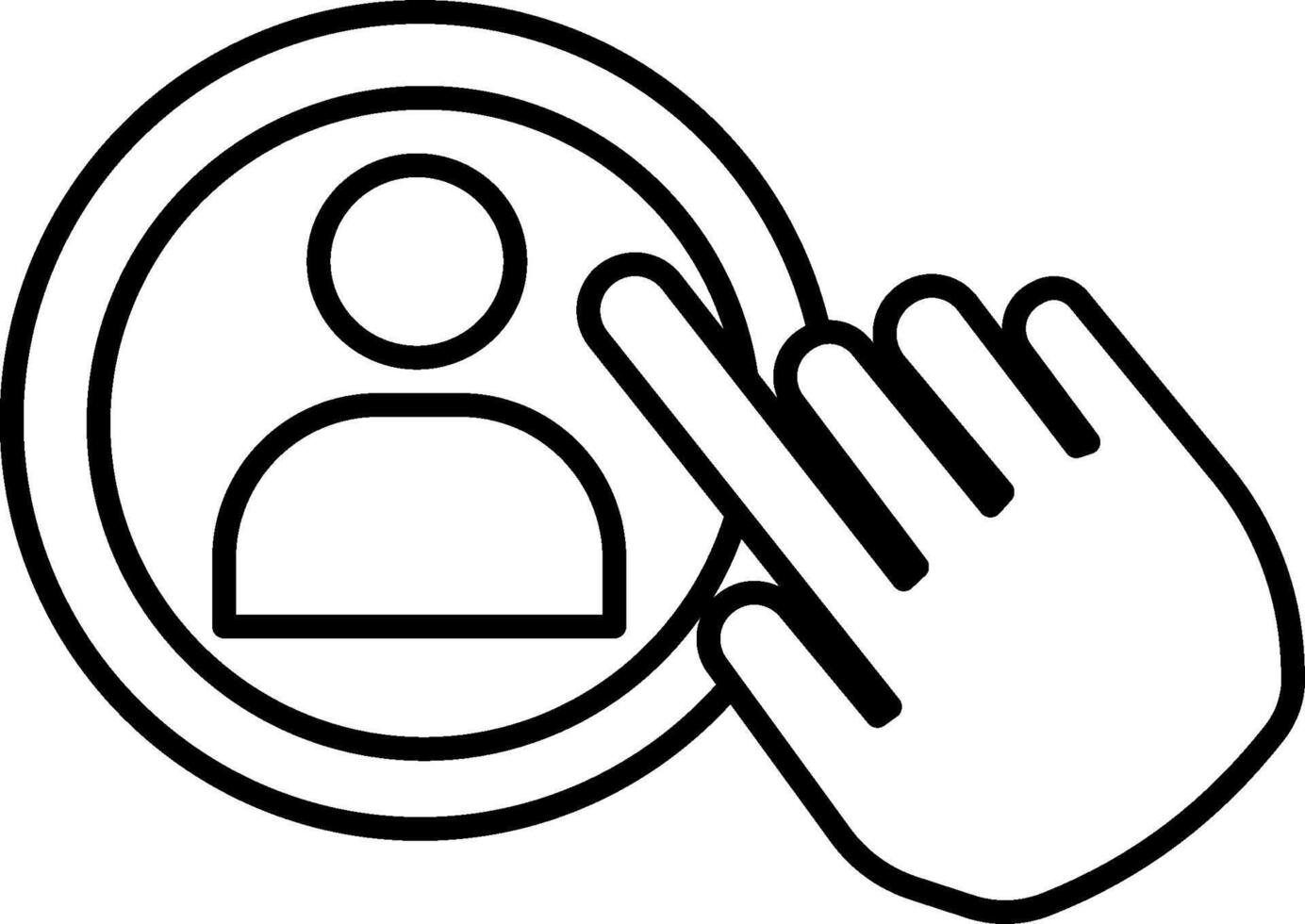 Click personal icon vector