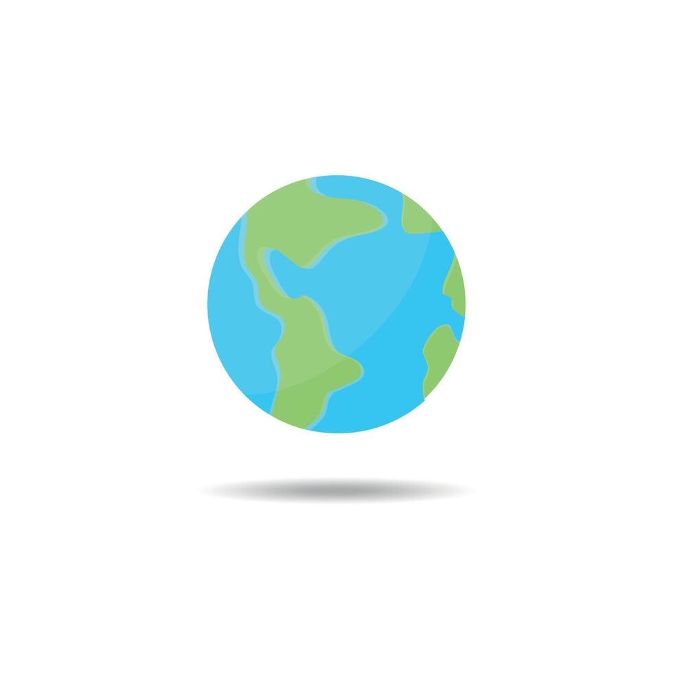 templete planet earth, simple illustration of the world. vector