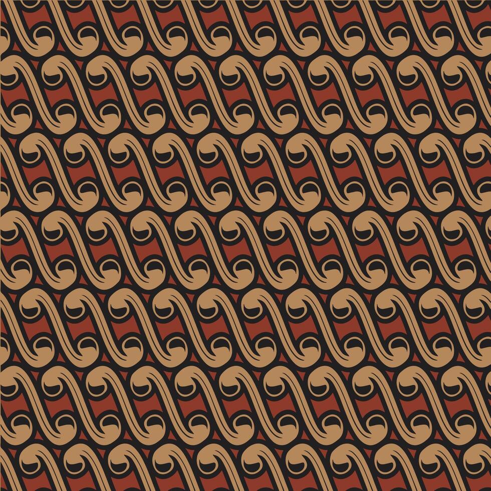 Modern Classic Batik Parang Pattern, This parang batik has a distinctive pattern and is easy to recognize. It looks like an S graph which is slanted lengthwise. vector