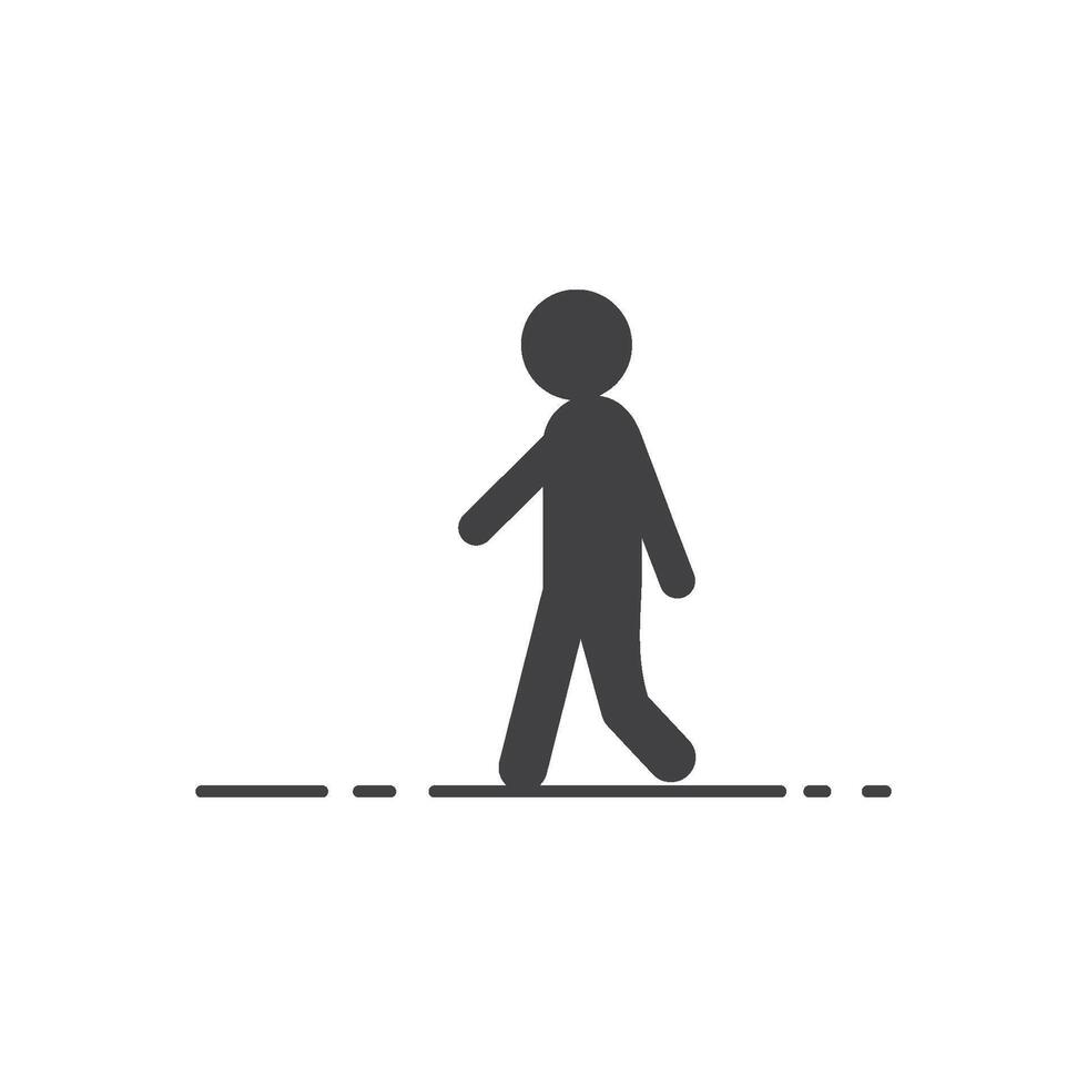 people walking alone illustration design vector