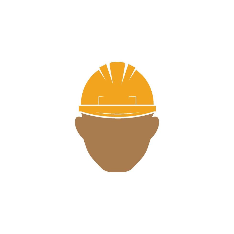 worker helmet illustration design vector
