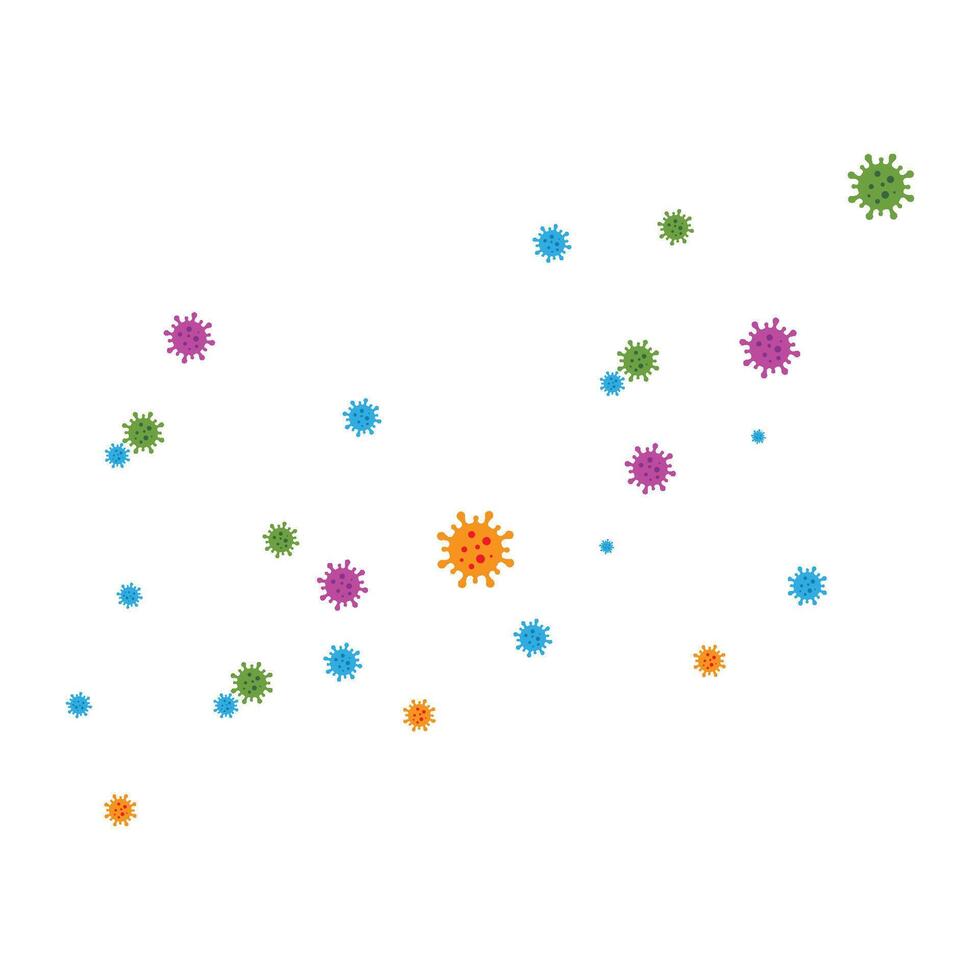 virus and bacteria icon illustration design vector