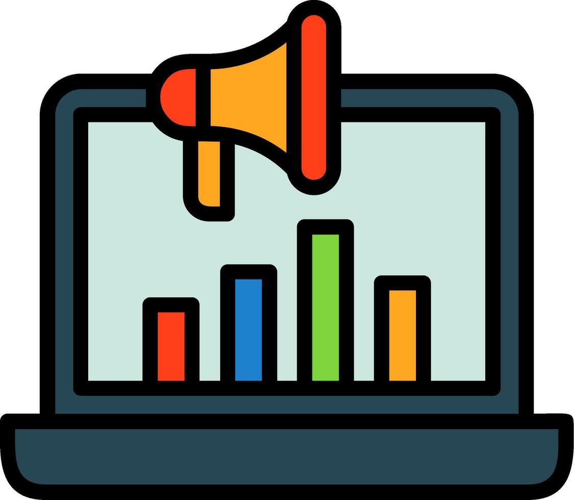 Average Position Line Filled Icon vector