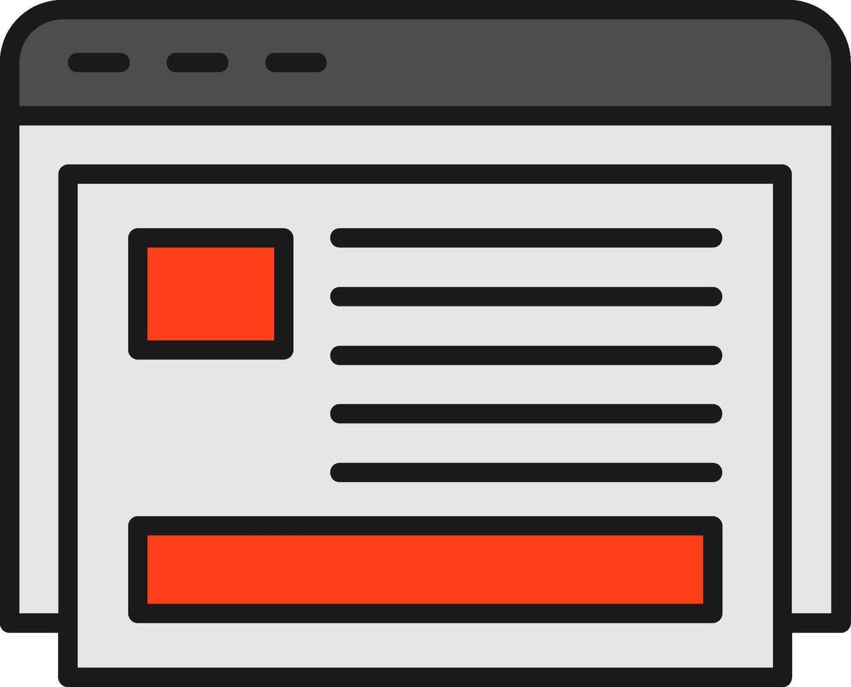 Blogging Line Filled Icon vector
