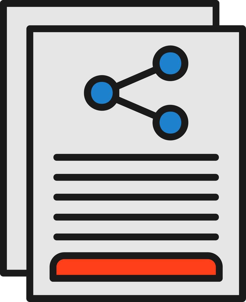 Content Sharing Line Filled Icon vector