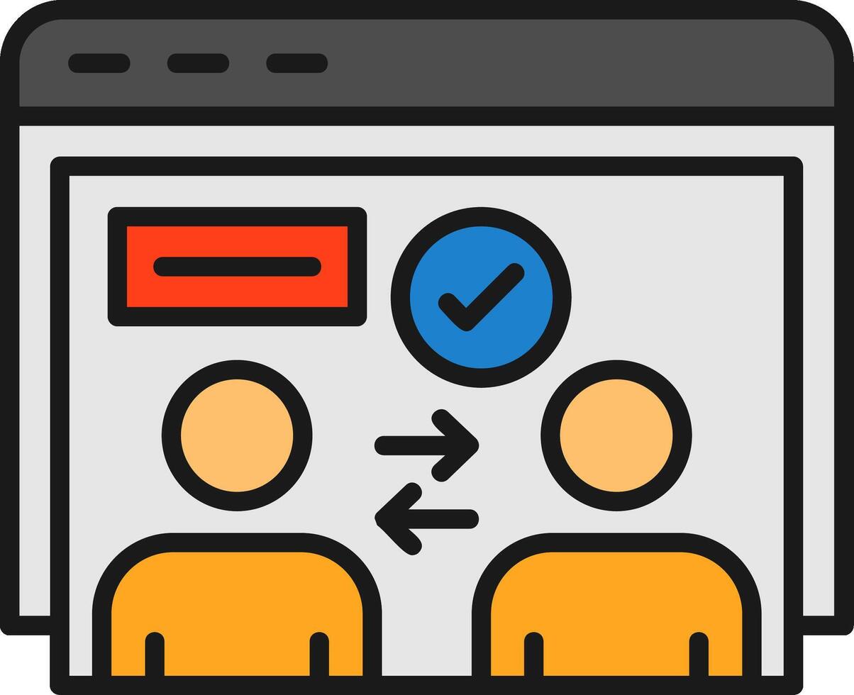 Deal Sites Line Filled Icon vector
