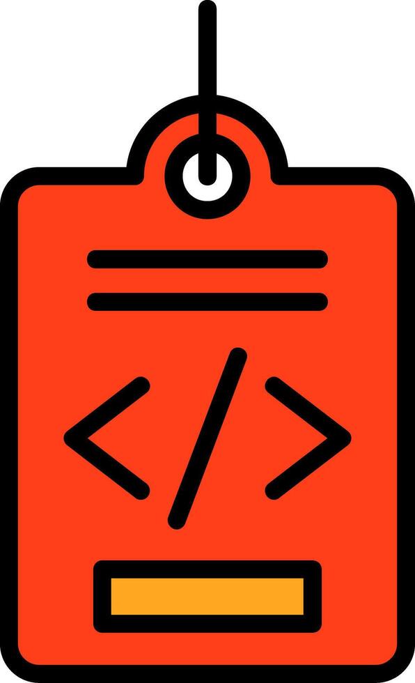 Meta Tags Line Filled Icon vector