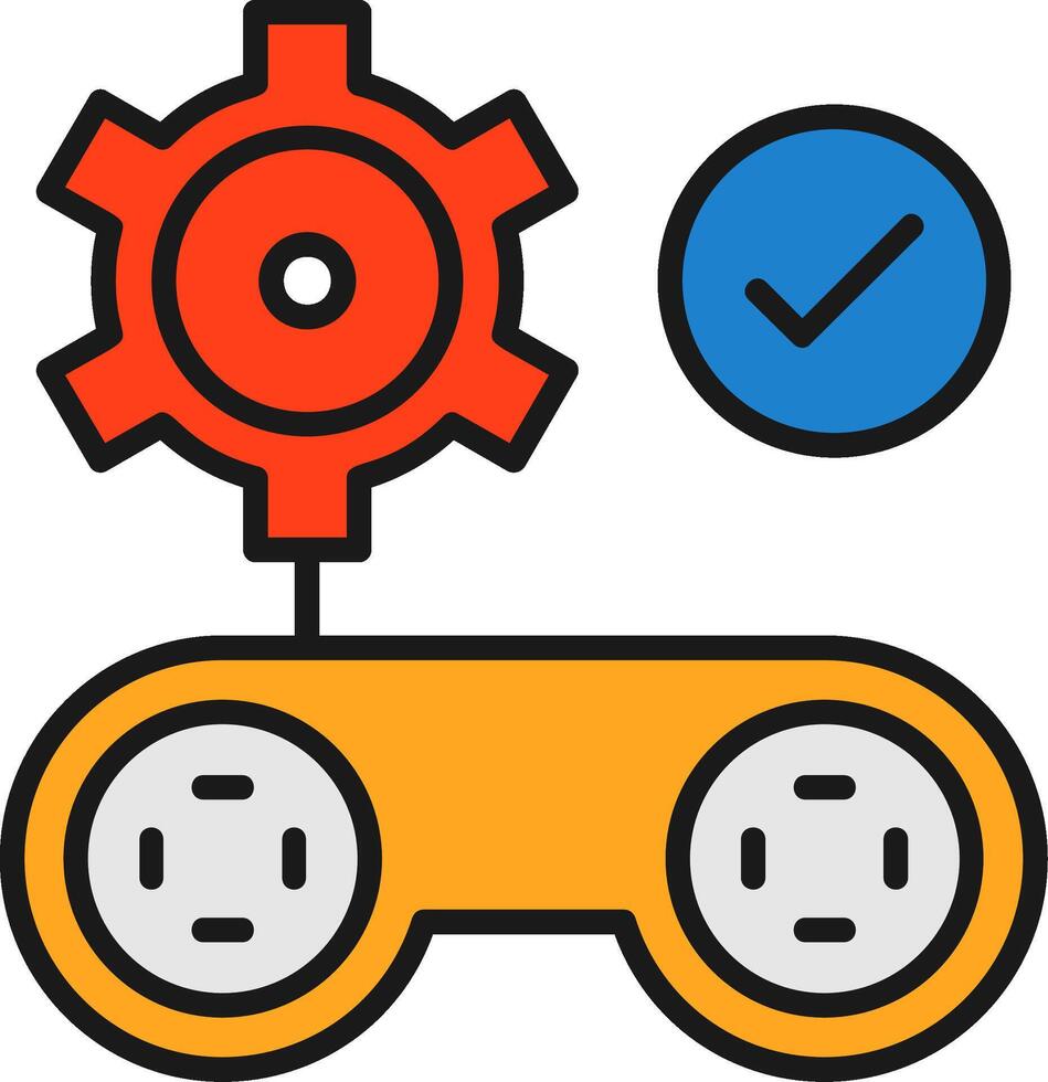 Gamification Line Filled Icon vector