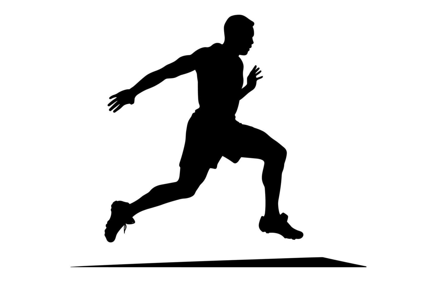 Man Jumping Black Silhouette vector