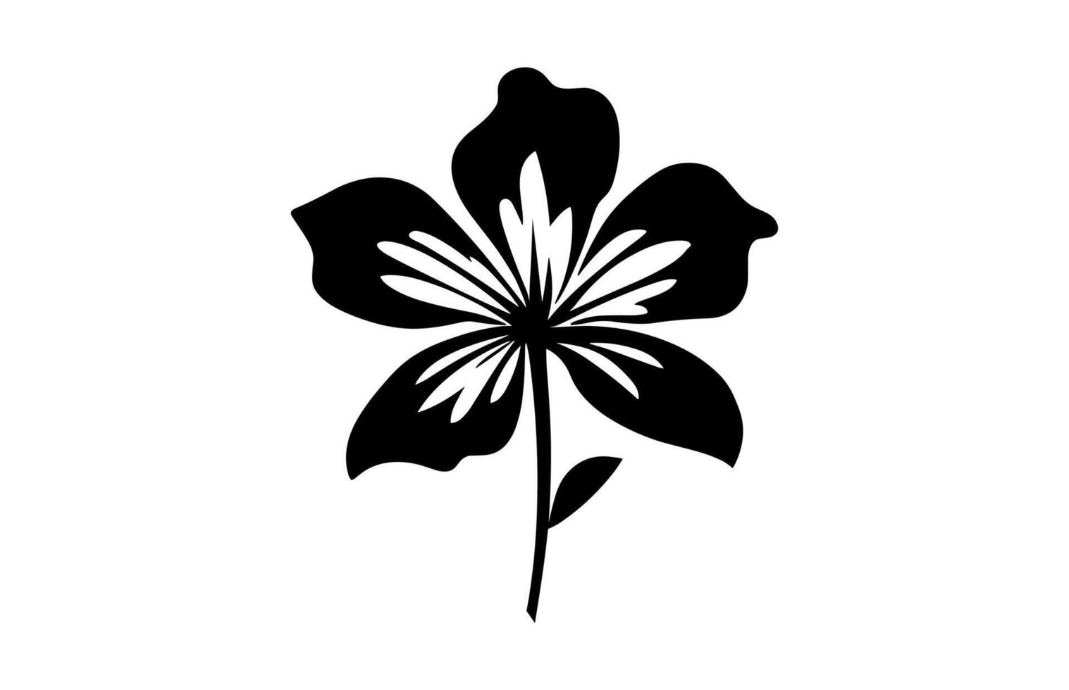 Azalea Silhouette isolated on a white background vector