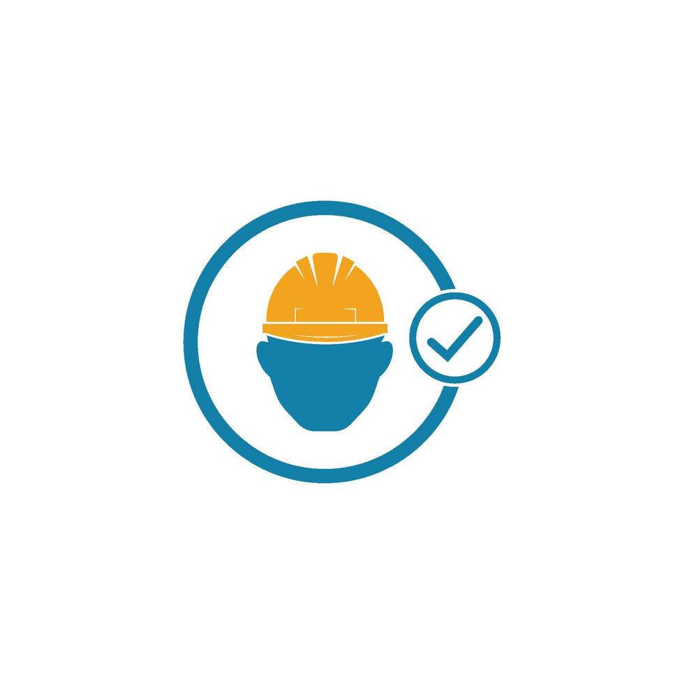 worker helmet illustration design vector