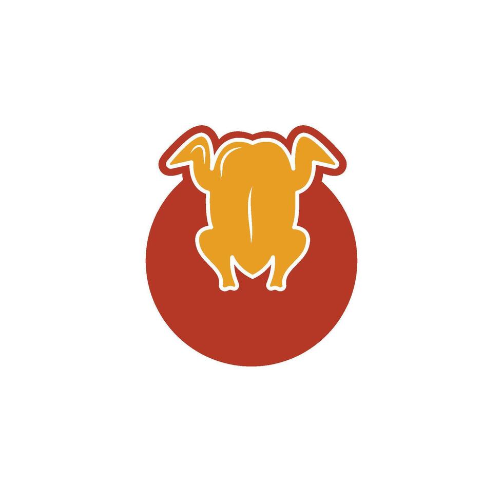 fried chicken icon logo illustration vector