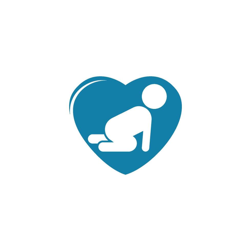 crawling baby illustration design vector
