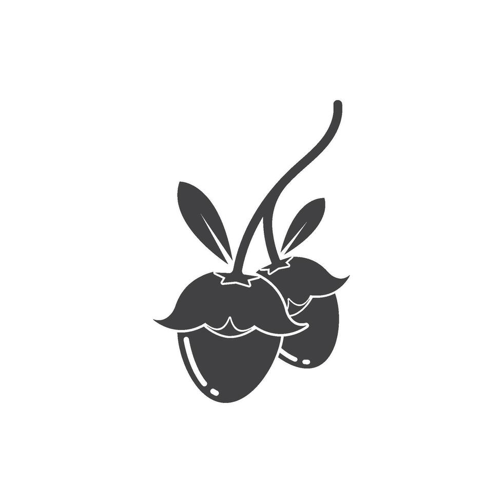 jojoba nuts illustration design vector