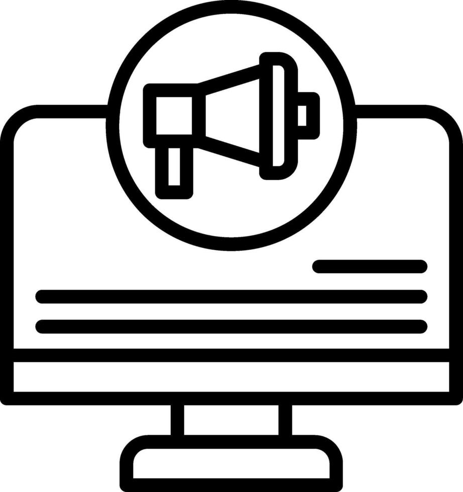 Online Pr Line Icon vector