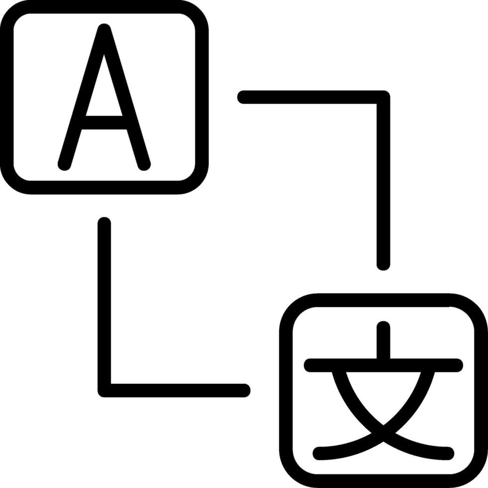 Language Barrier Line Icon vector