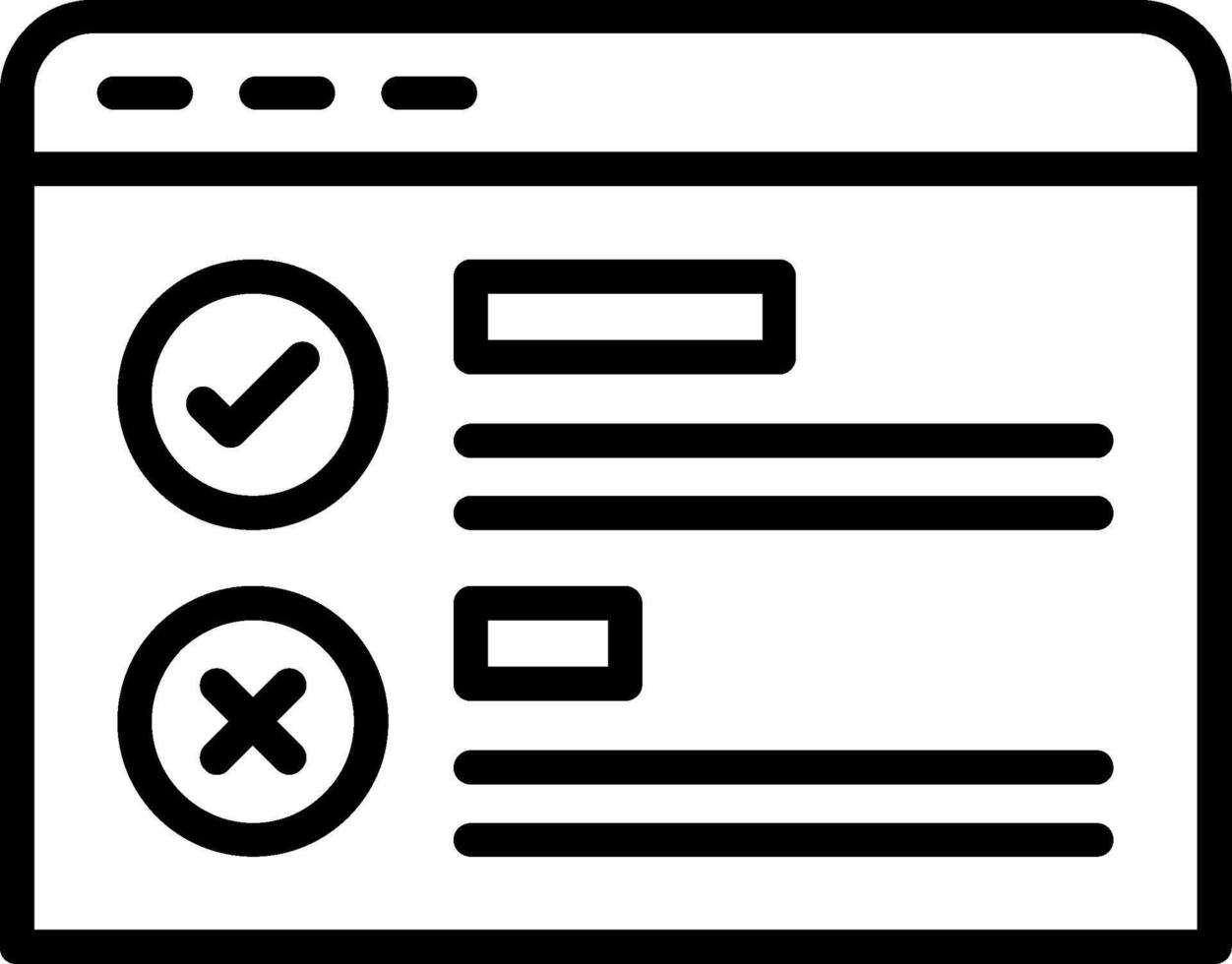 Online Survey Line Icon vector