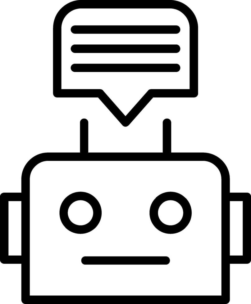 Chatbot Line Icon vector