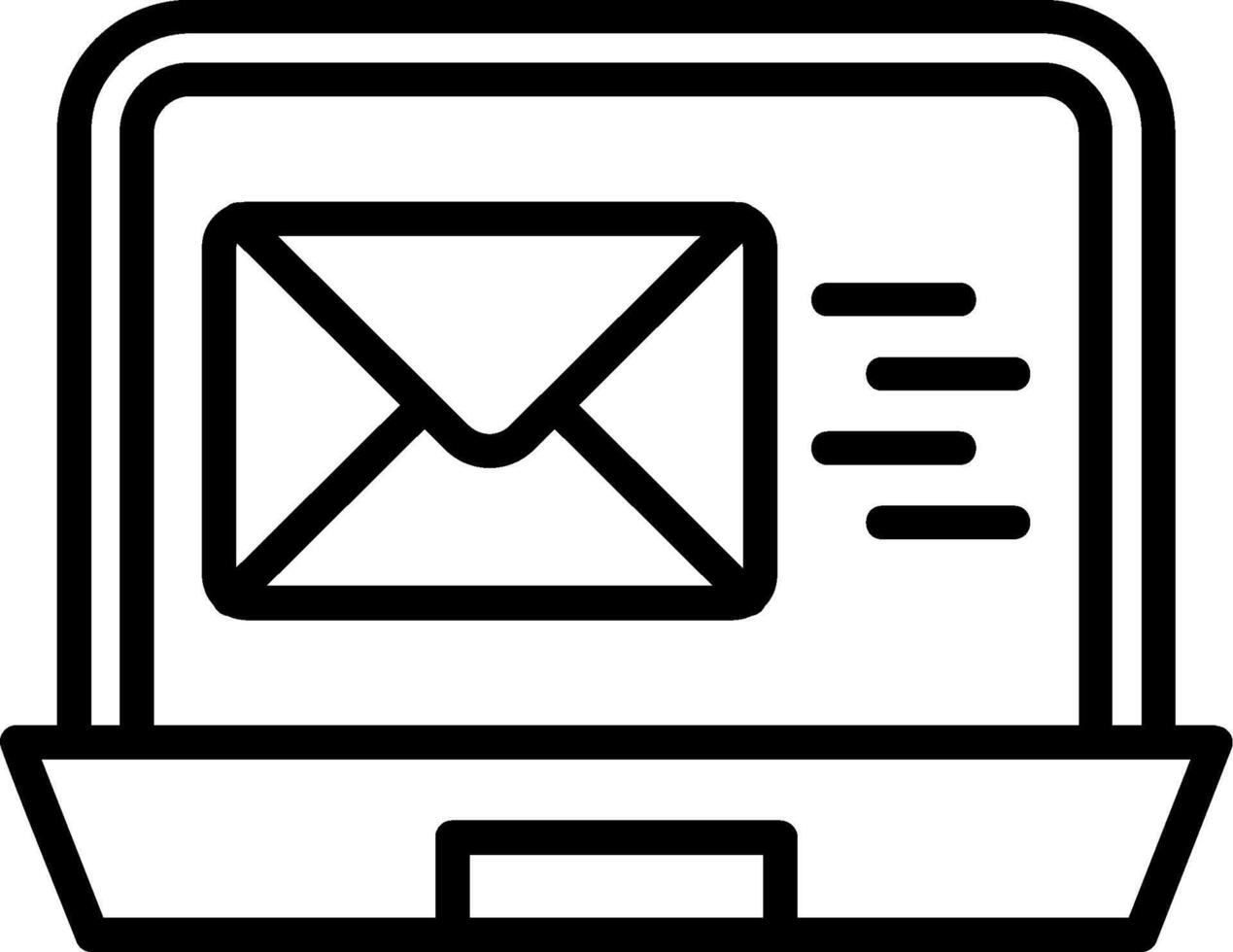 Email Marketing Line Icon vector