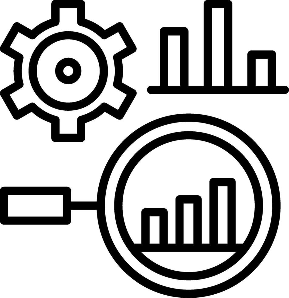 Market Research Line Icon vector