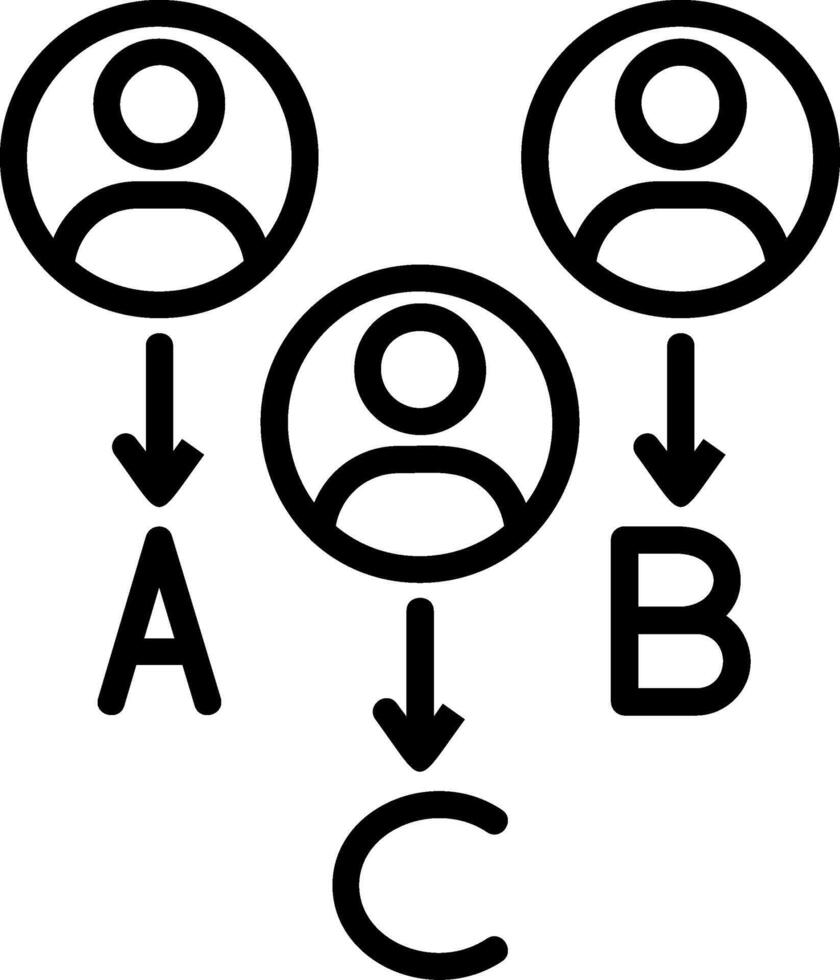 Customer Types Line Icon vector