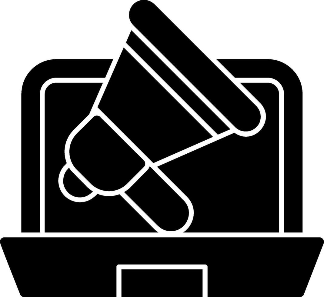Online Advertising Glyph Icon vector