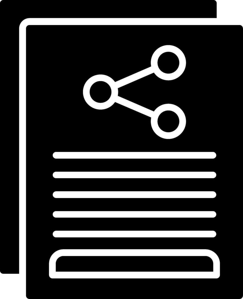 Content Sharing Glyph Icon vector