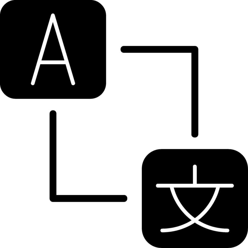 Language Barrier Glyph Icon vector