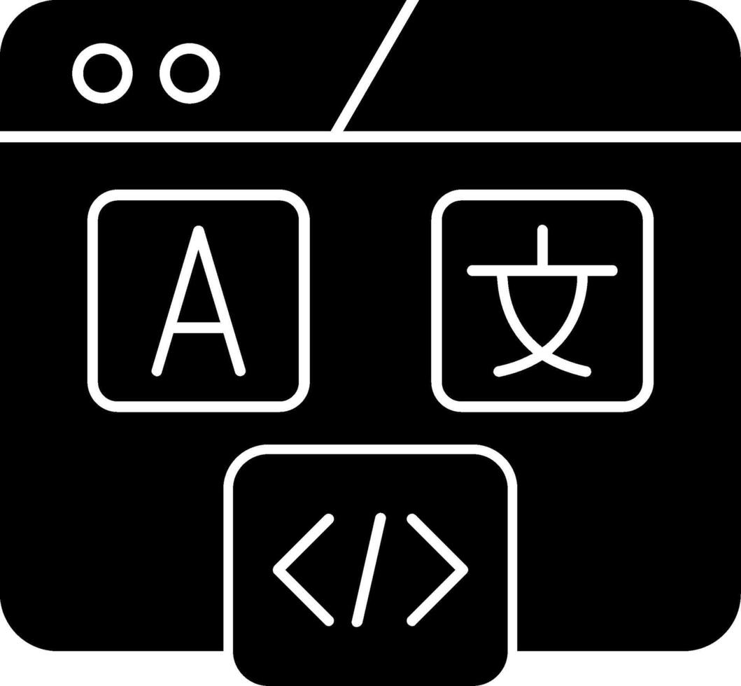 Hreflang Tag Glyph Icon vector