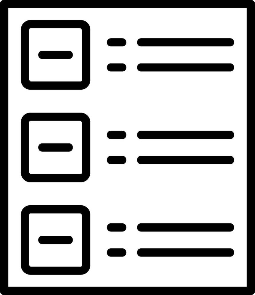 Index Line Icon vector