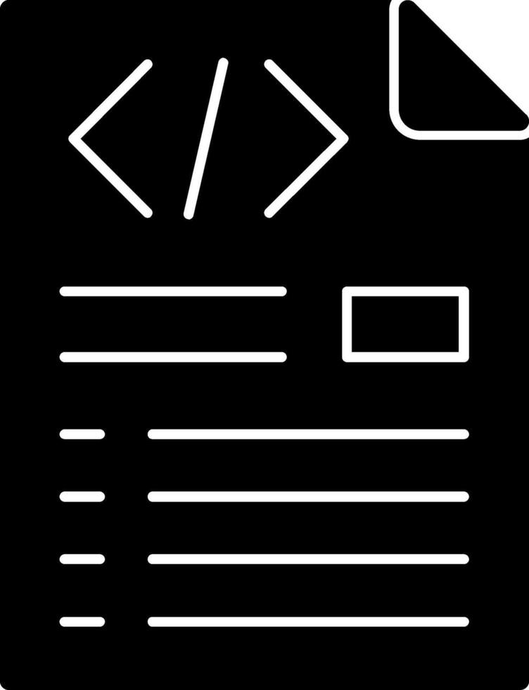 Header Code Glyph Icon vector