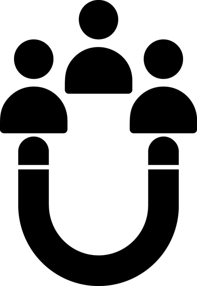 Customer Acquisition Glyph Icon vector
