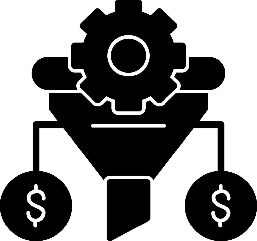 Conversion Rate Glyph Icon vector