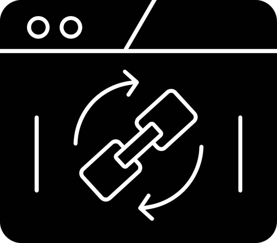 Backlink Glyph Icon vector