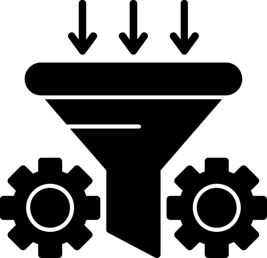 Conversion Rate Optimizer Glyph Icon vector